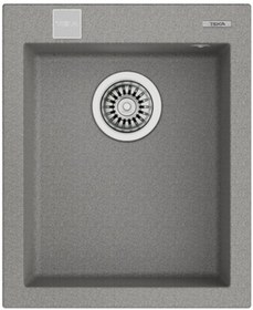 Resim Teka Forsquare 34.40 Tg Tek Hazneli Tezgahüstü/Tezgahasıfır (Flush) Tegranite Eviye - Stone Grey - 115230011 