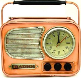 Resim Dekoratif Metal Radyo Saat Masa Saati Vintage Ev Ofis Hediyelik XMARKETTR