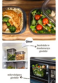 Resim Vienev Etiketli Peggy Saklama Kabı Seti 32'li Antrasit 