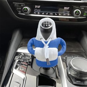 Resim Vites Topuzu Kapüşonlu Kapüşonlu, 2 Parça Araba Vites Topuzu Kapağı, Araba Kapüşonlu Vites Topuzu Araç Değiştirici Dekorasyonu için Kapüşonlu Kapüşonlu 15 x 13 cm Yeşil Mavi 