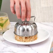 Resim Kolay Şekillendirme, Paslanmaz Çelik Japon Tarzı Onigiri Pirinç Topu Kalıbı - Elektriksiz, Terlikler & Balkabağı Pirinç Topları İçin Mükemmel, Ev ve Restoran Kullanımı İçin İdeal 