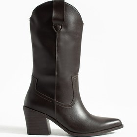 Resim Gökçe Shoes Hazel Kahve Günlük Kullanım Kadın Western Topuklu Çizme 