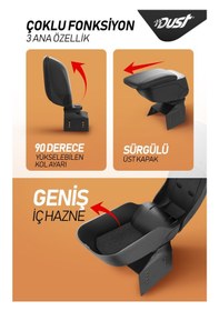 Resim Velonova Her Araca Uyumlu Universal Kol Dayama Kolçak 