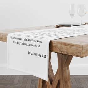 Resim Leylim Ley - Şiir Runner Örtü - 40 cm x 140 cm 