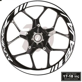 Resim Bajaj Dominar Geniş Jant Sticker Modeli 16'lı Beyaz 