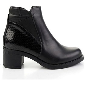 Resim Siyah Siyah Hakiki Deri Kadın Bot & Bootie K02717211003 Siyah Siyah 