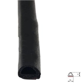 Resim Güçlas Minik D Bantlı Küçük Sünger Kapı Fitili Siyah 