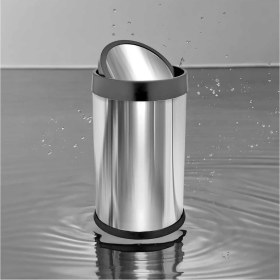 Resim Krom Kapaklı 27 Lt Çöp Kovası, Şık ve Kullanışlı Ev ve Ofis Çözümleri 