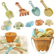 Resim Weiff 10 parçalı Çocuk Plaj ve Kum Havuzu Oyuncak Seti, Dayanıklı Plastik Oyun Kürekleri, Kepçeler, Kovalar, Açık Hava Oyunları ve Yaratıcı Eğlence İçin Kalıplar 