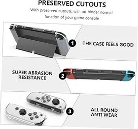 Resim UKCOCO 1set Switch Oled Uyumlu Şeffaf Pc Kılıfı Oyun Konsolu Için Darbe Emici Ve Dayanıklı Tasarım 