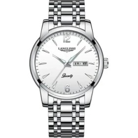 Resim Hanyang 616-BEYAZ Gümüş Poedagar Üst Marka Lüks Erkek Saatler Aydınlık Su Geçirmez Paslanmaz Çelik Izle Erkekler Tarih Takvim Iş Kuvars Kol Saati (Yurt Dışından) 