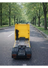 Resim Işıklı Sesli Pilli Metal Çek Bırak Renault Tır - Js1125s Sarı Sarı 