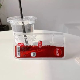 Resim Gritty iPhone 12 Uyumlu Coca Cola Sulu Telefon Kılıfı 