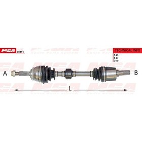 Resim Mga Aks Komple Sol Hyundai Getz 0210 " 1.5 Crdı 4Cyl Dızel " Mga 70444 