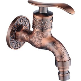Resim Elaccent F Fityle Duvara Monte Bibcock Bahçe Lavabo Bataryası Dekoratif Paspas Musluk Bronz (Yurt Dışından) 