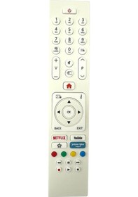 Resim Vestel Uyumlu 4k Smart Led Tv Kumandası Prime Video Tuşlu - Beyaz 
