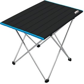 Resim Kamp Ayısı Geniş Model Alüminyum Katlanabilir Kamp Ve Piknik Masası, Çantalı, Siyah Siyah 