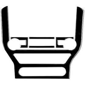 Resim Ford Mustang 2015-2020 Araba Merkezi Kontrol Cd Çerçevesi Dekoratif Etiket, Sol Ve Sağ Sürücü Evrensel Siyah 1 Adet 