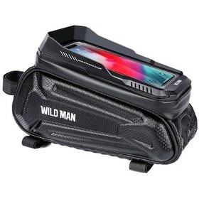 Resim Rogfer Wıld Man Xt5 1.2l Eva Sert Kabuk Bisiklet Ön Işın Çanta Dokunmatik Ekran Telefon Su Geçirmez Çanta Güneş Deseni Güneş Deseni Çok Renkli 