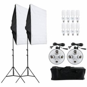 Resim Soligor Softbox 50x70 Paraflaş 5 Duylu Sürekli Işık Adaptörlü 