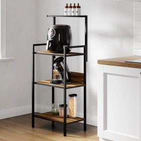 Resim Ceramical MB3 Ceviz Suntalam Metal Mutfak Bankosu ve Kahve Köşesi - Modern Tasarım, 54x129x40 cm 