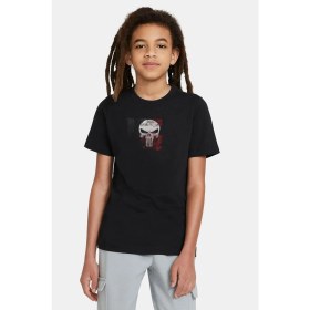 Resim Qivi Dead Skull Baskılı Unisex Çocuk Siyah T-Shirt 