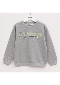 Resim Wanex Erkek Çocuk Uzun Kol Kalın Sweatshirt - 15963 Gri Melanj 