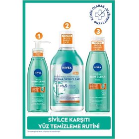Resim Derma Skin Clear Sivilce Karşıtı Yüz Temizleme Jeli 150ml, Makyaj Temizleme Suyu 400ml Ve Tonik200ml 
