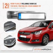 Resim İntachrom Citroen C4 Krom Plakalık - Hummer Tip 2 Adet 