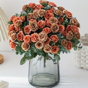 Resim 1 Adet Cam Vazoda Yapay Gül Buketi - Düğünler, Anneler Günü, Mezuniyet, Şükran Günü için Plastik Sahte Çiçekler - İç/Dış Mekan Ev & Bahçe Dekoru, Bakım Gerektirmez, Buket Tutucu, Düğün Dekorasyonu, Canlı Görünümlü Yapraklar, Çiçek Düzenlemesi, Düğün Planlayıcıları 