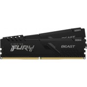 Resim KINGSTON 32GB (2X 16GB) DDR4 3200MHZ CL16 DUAL KIT PC RAM FURY BEAST KF432C16BB1K2/32 Kingston