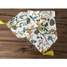 Resim Sinek Kuşu Ve Limon Ağacı Desenli Runner Çok Renkli 