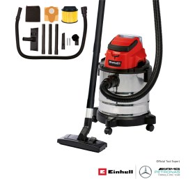 Resim Einhell Akülü Islak/Kuru Süpürge TC-VC 18/20 Li S-Solo Power X-Change (18V, 20 L paslanmaz çelik hazne, üfleme bağlantısı, başlıklar + filtre dahil, akü dahil değildir) - 2347130 
