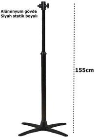 Resim Genel Markalar Soba Ayağı Çok Amaçlı Lüks Alüminyum Ayak 155 CM 