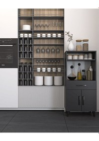 Resim Şile Mutfak Dolabı - Siyah 