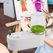 Resim 1 adet ArtPro Otomatik Dağıtma Fırçası Yıkayıcı - Taşınabilir Su Boyası ve Akrilik Boya Temizleyici, 360° Dönen Tasarım, Kolay Temizlik Beyaz ve Yeşil Sanat Malzemeleri Düzenleyici, Genç Sanatçılar İçin, Boya Malzemeleri, Şık Tasarım, Dayanıklı Yapı 