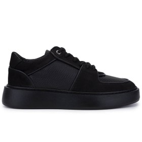 Resim Tamer Tanca Erkek Hakiki Deri Siyah Sneakers & Spor Ayakkabı 
