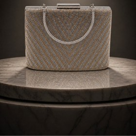 Resim Moda Lime Taşlı Altın Kadın Abiye El Çantası Taş Detaylı Zincir Askılı Şık Gece Davet Clutch Modeli Zarif 