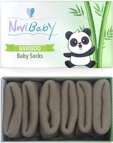 Resim Novibaby 3'lü Bambu Yenidoğan Bebek Çorabı I Beige I 0-6 ay "Karışık Renkli" 