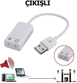 Resim Astakos Usb Ses Kartı Kablolu 3.5mm Uyumlu Kulaklık ve Mikrofon Çıkışlı Usb Ses Harici 7.1 Kanal 