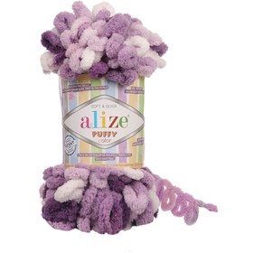 Resim 5 Adet Alize Puffy Color 5923 El Örgü İplikleri Panduf Battaniye İpi Atkı Hırka Paspas İpliği 