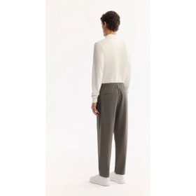 Resim AVVA Erkek Haki Beli Lastikli Bağcıklı Kolay Ütülenen Jogger Relaxed Fit Pantolon A52Y3041 