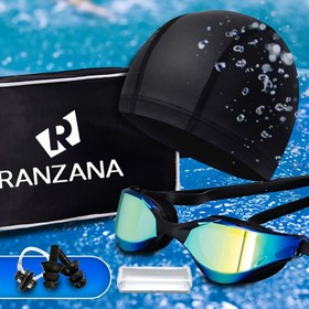 Resim Siyah Silikon Yüzme Gözlüğü Seti 6 adet Silikon Yüzme Gözlüğü + Premium Yüzme Gözlüğü Kılıfı + PU Yüzme Başlığı + Burun Klipsi + Kulaklıklar + Saklama Çantası Profesyonel Yetişkin Erkek ve Kadın Genç Yüzme Gözlüğü Seti 