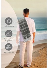Resim Favora Peştamal Plaj Havlusu 90x140 - Gri 