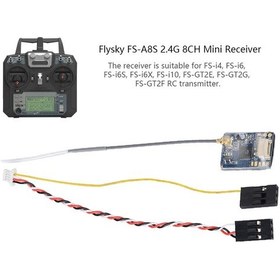 Resim Geekyou Flysky Fs-a8s Çok Rotor Uçak İçin Mini Alıcı, Afhds 2a Protokolü, 18 Kanal İ-bus/ppm Desteği, Fs-i4/i6/i10 Ve Diğer Transmitörlerle Uyumlu 