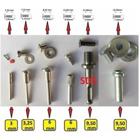 Resim Matkap Adaptör Daire Mini Disk Mandren Adaptörü 6... 