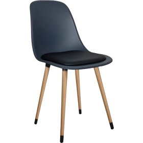 Resim Netaks Estelia Abant Sandalye Ahşap Naturel Ayaklı (Minderli) 2'li Takım 