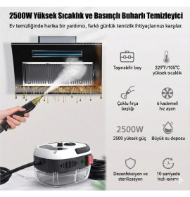 Resim Özbience Yüksek Güçlü Çok Amaçlı Buharlı Temizleyici ve Hijyenik Temizlik Makinesi 