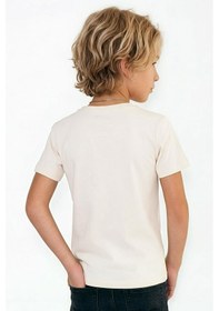 Resim Breeze Erkek Çocuk Tişört Basic 4-8 Yaş, Krem 