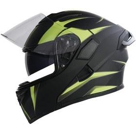 Resim Rhkc 902 Çene Açılır Vizörlü Kask Siyah/sarı 